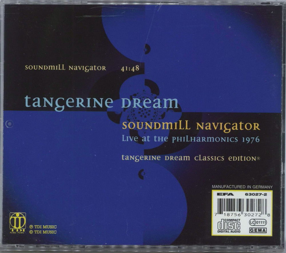 Tangerine Dream Soundmill Navigator German CD album (CDLP) 718756302728