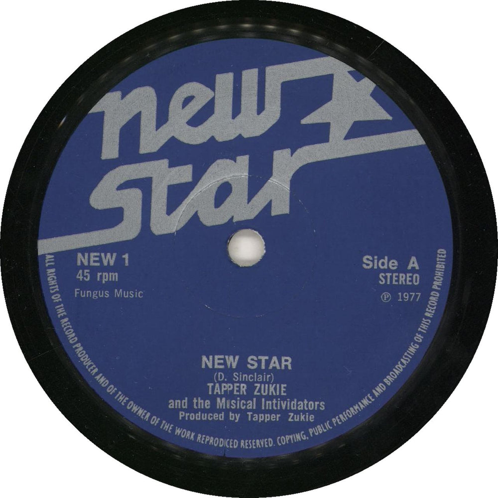 Tapper Zukie New Star UK 7" vinyl single (7 inch record / 45) NEW1