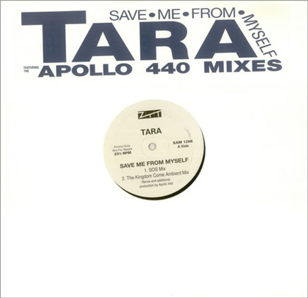 Tara Save Me From Myself UK Promo 12" vinyl single (12 inch record / Maxi-single) SAM1268