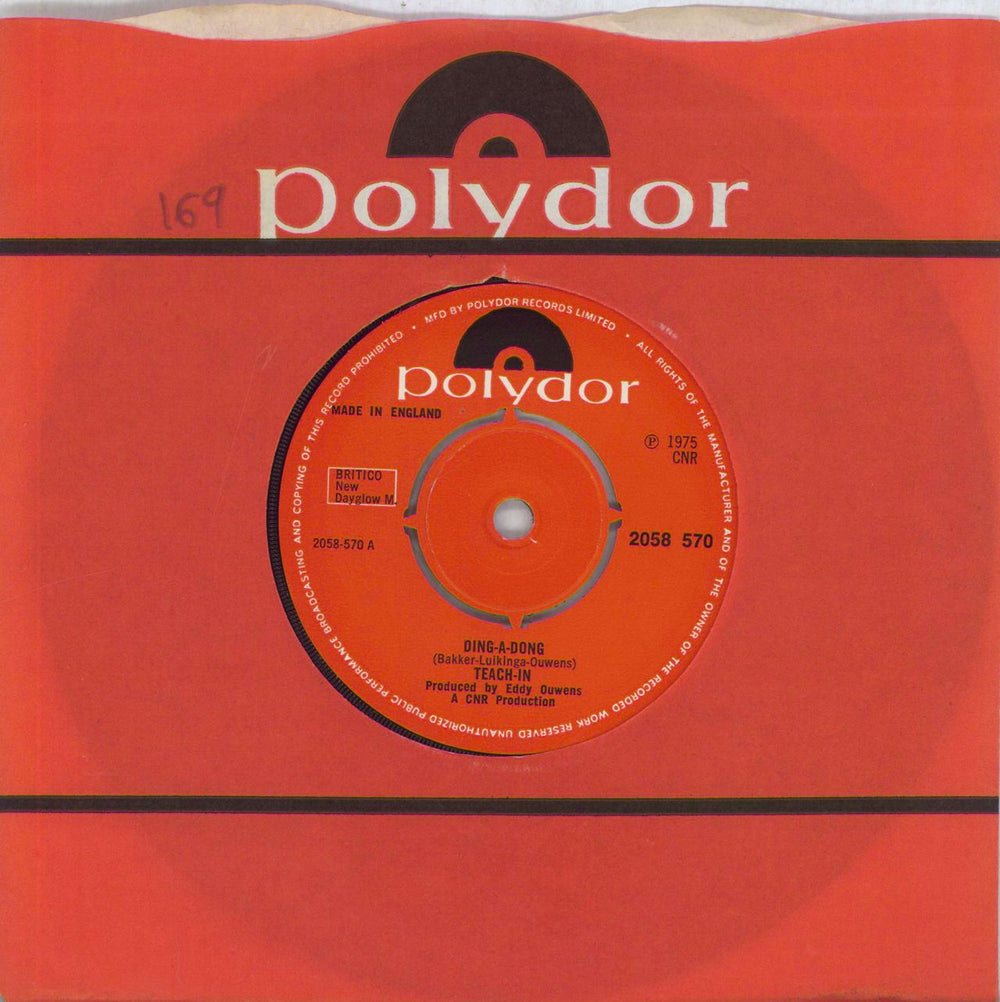 Teach-In Ding-A-Dong UK 7" vinyl single (7 inch record / 45) 2058570