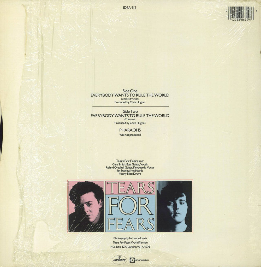 Tears For Fears Everybody Wants To Rule The World - Open Shrink UK 12" vinyl single (12 inch record / Maxi-single) 042288065913