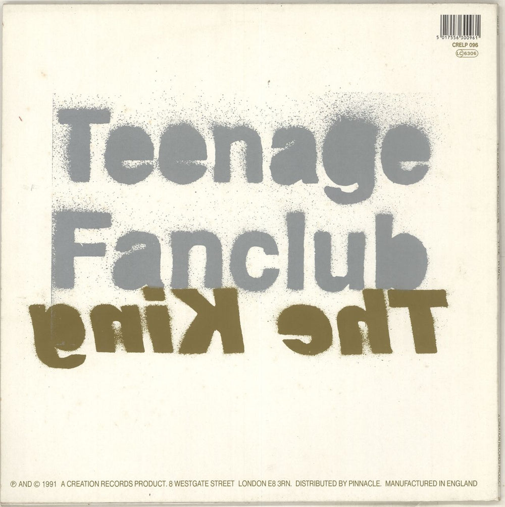 Teenage Fanclub The King - EX UK vinyl LP album (LP record) 5017556300961