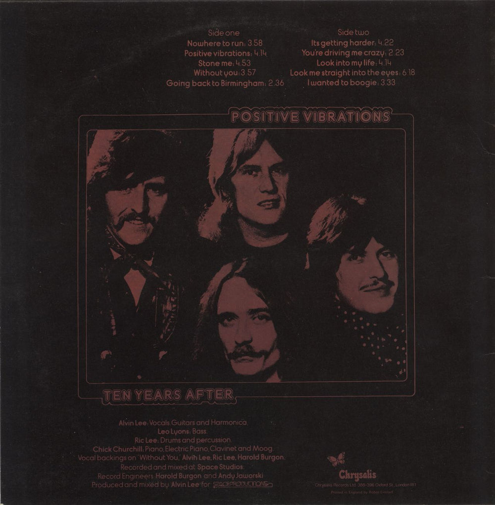 Ten Years After Positive Vibrations - EX UK vinyl LP album (LP record)