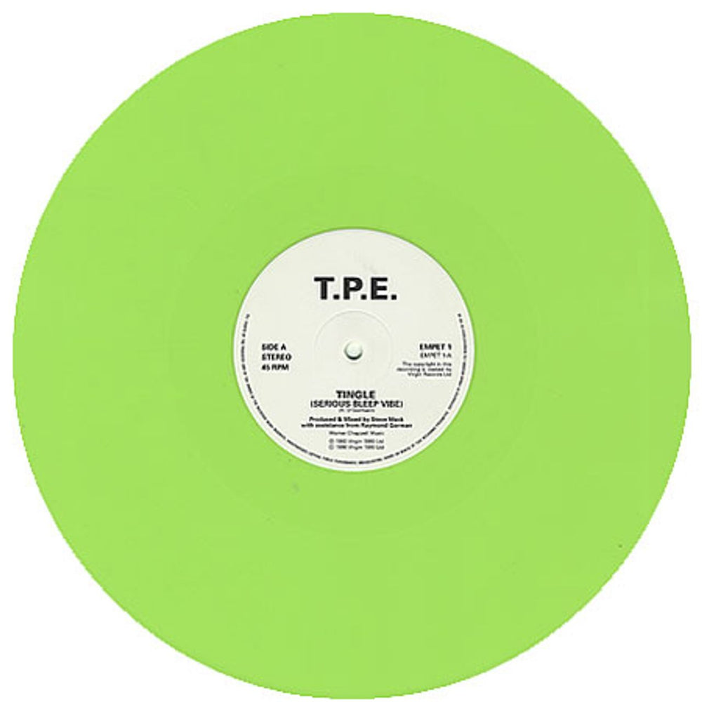 That Petrol Emotion Tingle - Green Vinyl UK Promo 12" vinyl single (12 inch record / Maxi-single) TPE12TI221361