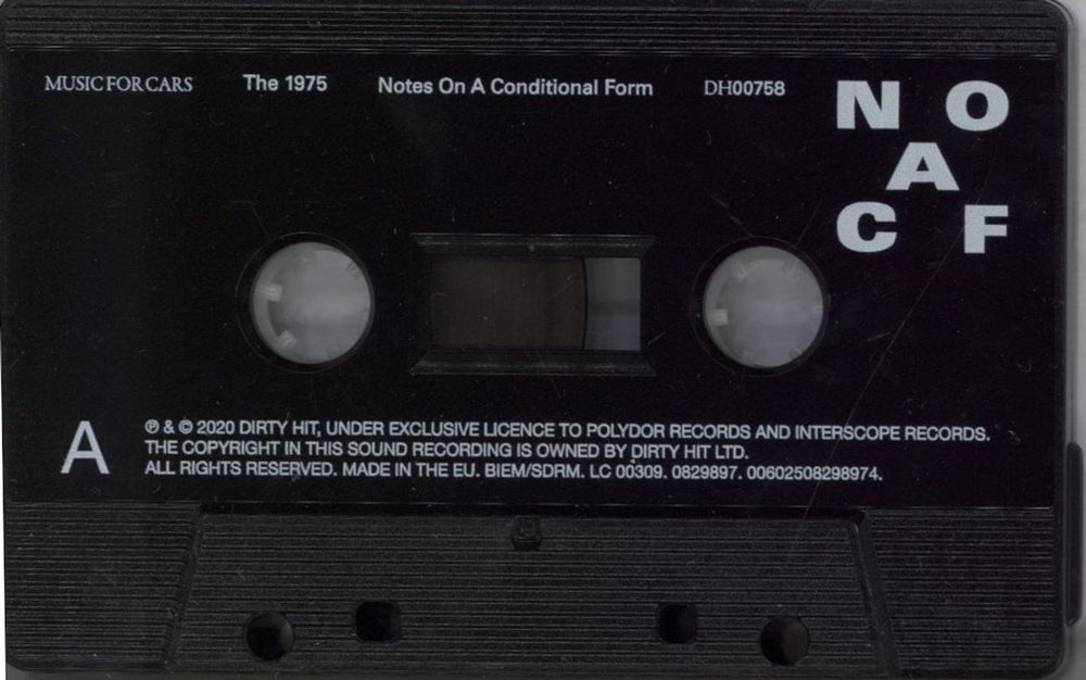 The 1975 Notes On A Conditional Form - Black Cassette UK cassette album W7HCLNO781173