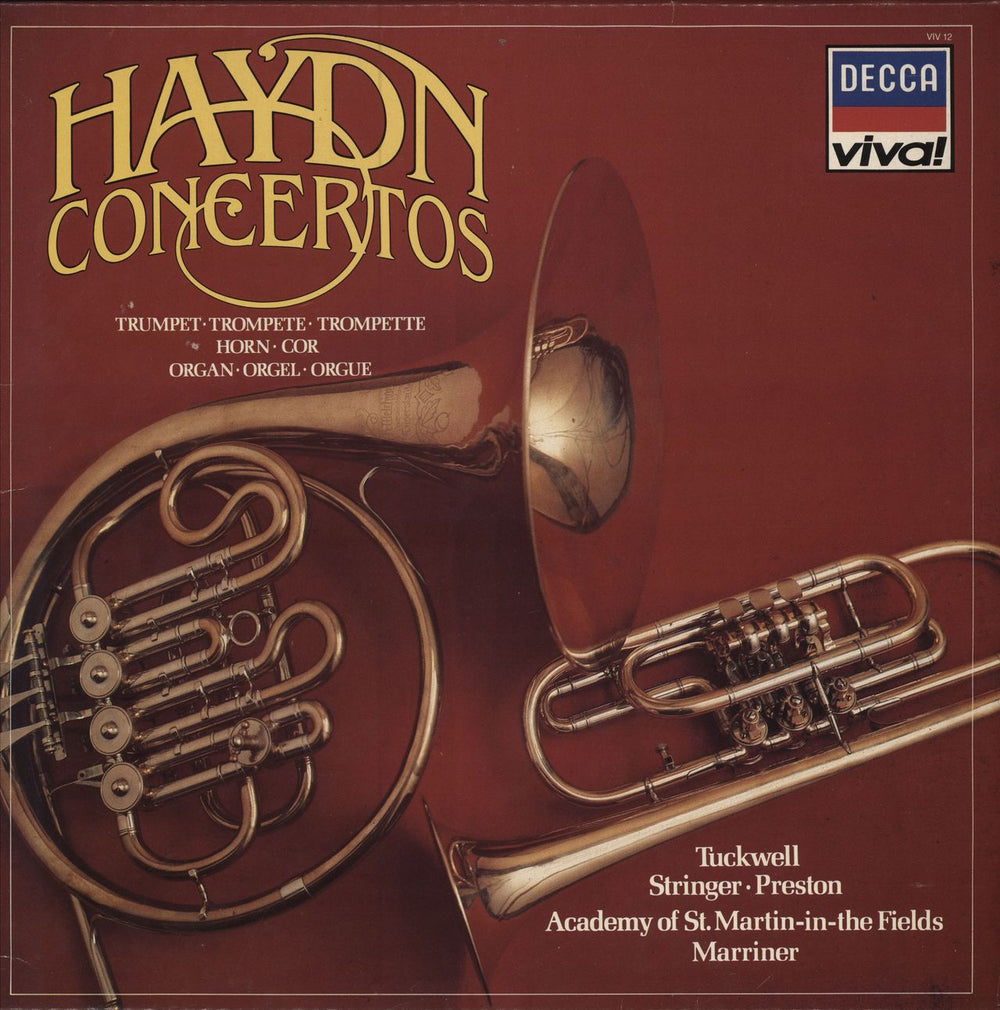 The Academy Of St. Martin-In-The-Fields Haydn Concertos - Trumpet • Horn • Organ UK vinyl LP album (LP record) VIV12