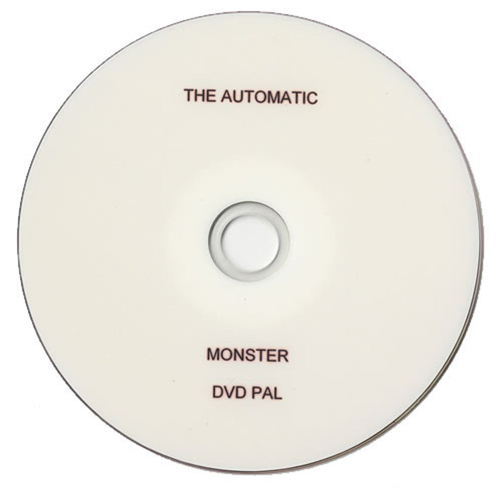 The Automatic Monster UK Promo promo DVD-R PROMO DVD-R