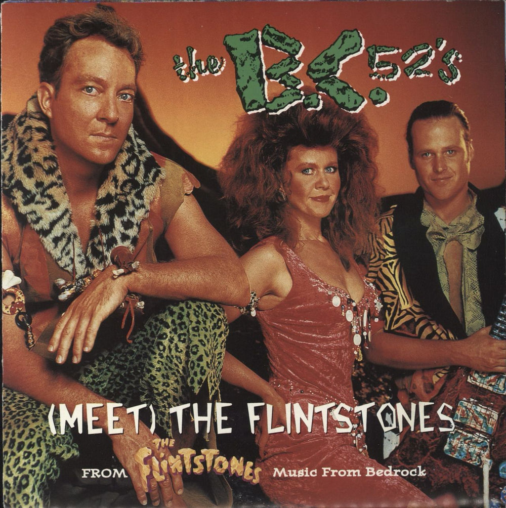 The B-52's (Meet) The Flintstones + Poster Sleeve UK 7" vinyl single (7 inch record / 45) MCSR1986