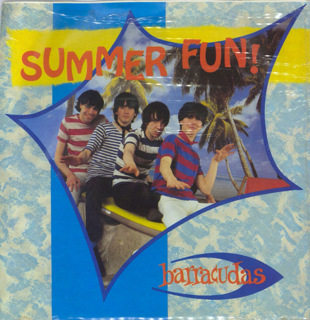 The Barracudas Summer Fun - P/S + Sticker set UK 7" vinyl single (7 inch record / 45) Z5