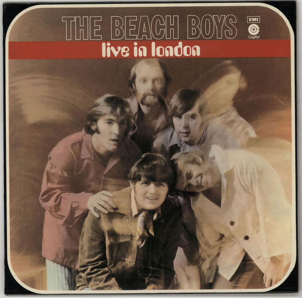 The Beach Boys Live In London - peach label UK vinyl LP album (LP record) ST21715