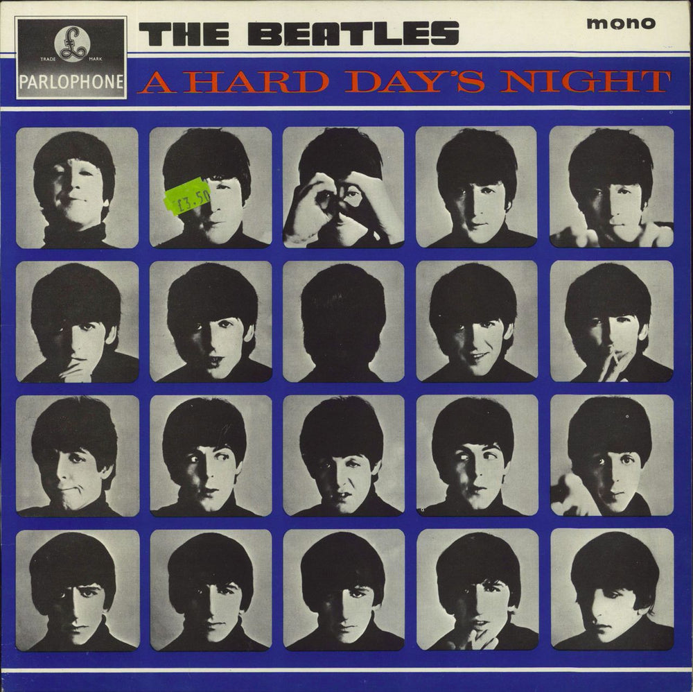 The Beatles A Hard Day's Night - 80's - B/Y UK vinyl LP album (LP record) PMC1230