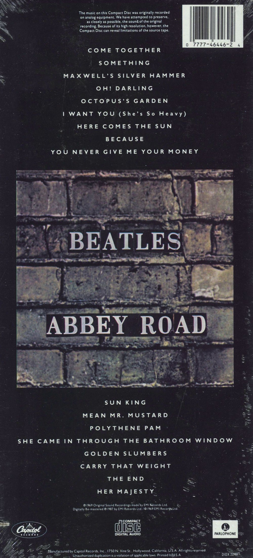 The Beatles Abbey Road - Sealed longbox US CD album (CDLP) 077774644624