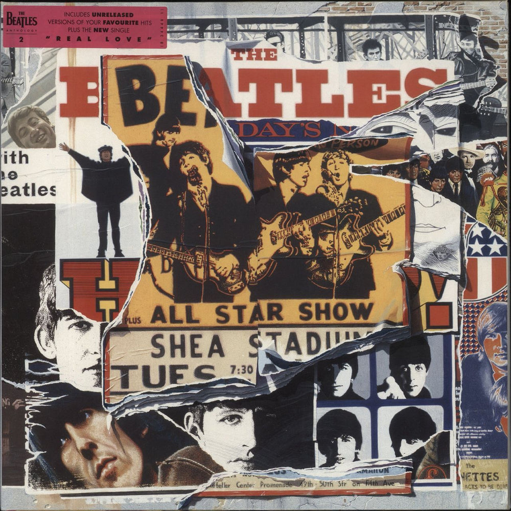 The Beatles Anthology 2 + Hype Sticker UK 3-LP vinyl record set (Triple LP Album) PCSP728