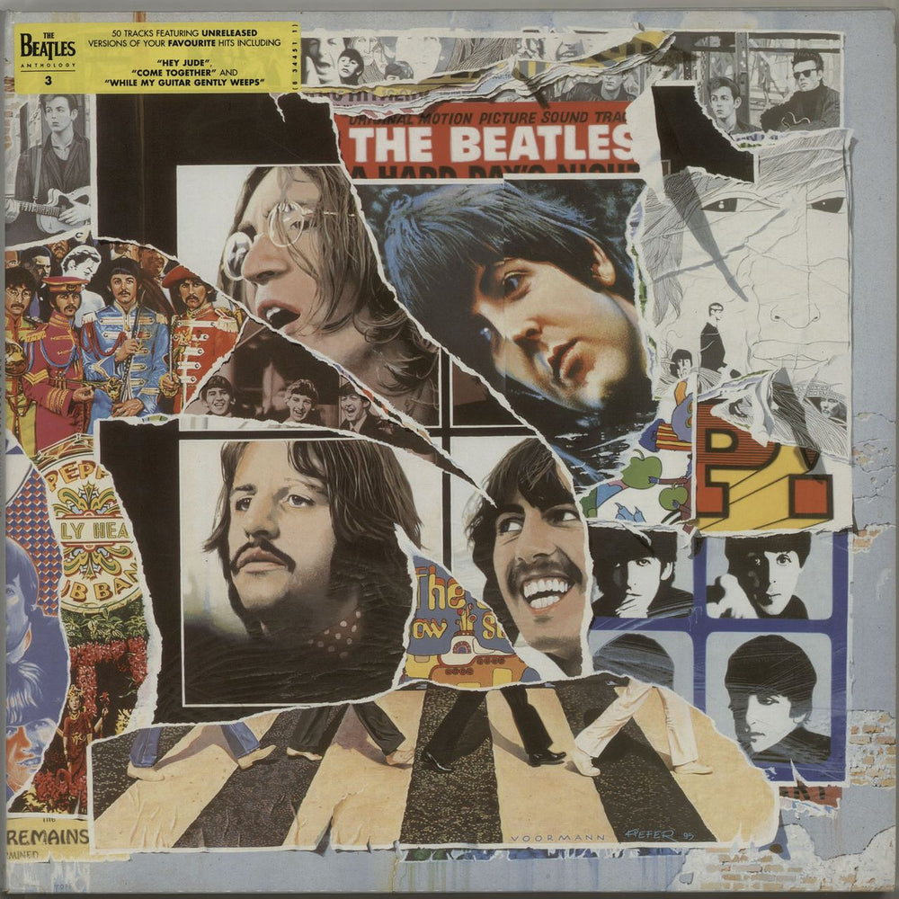 The Beatles Anthology 3 - Hype Sticker - EX UK 3-LP vinyl record set (Triple LP Album) PCSP729