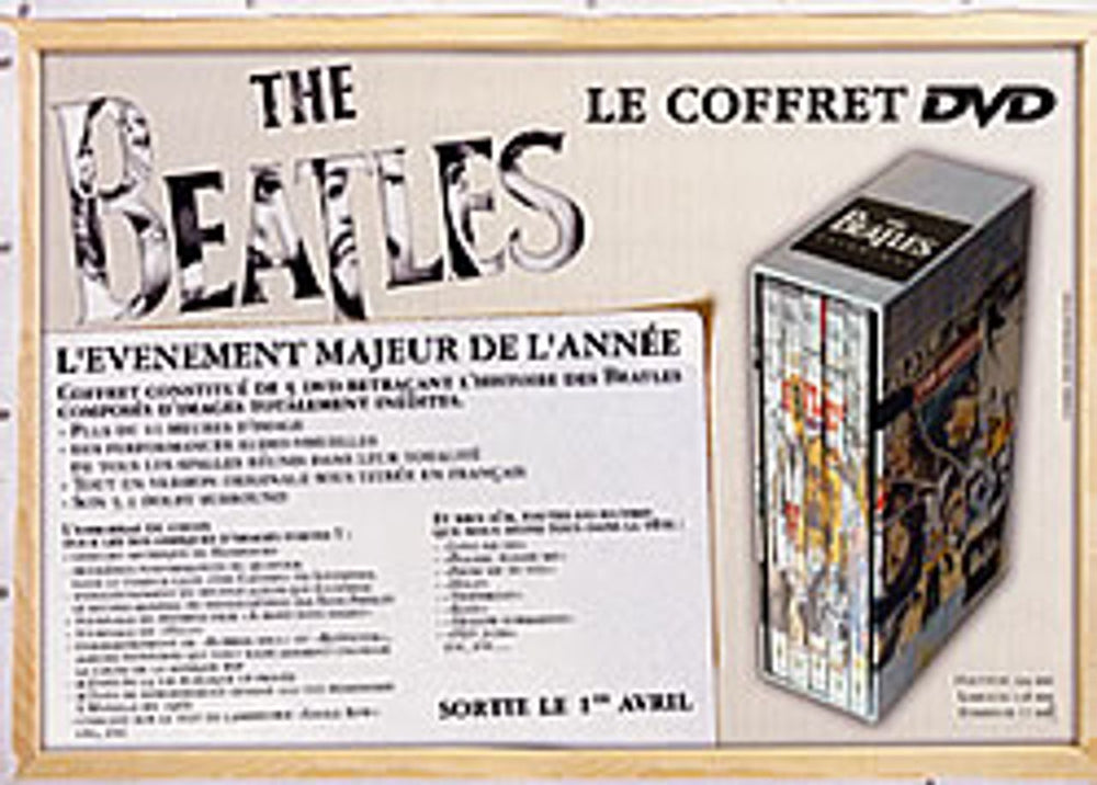 The Beatles Le Coffret DVD French Promo handbill PRESENTER
