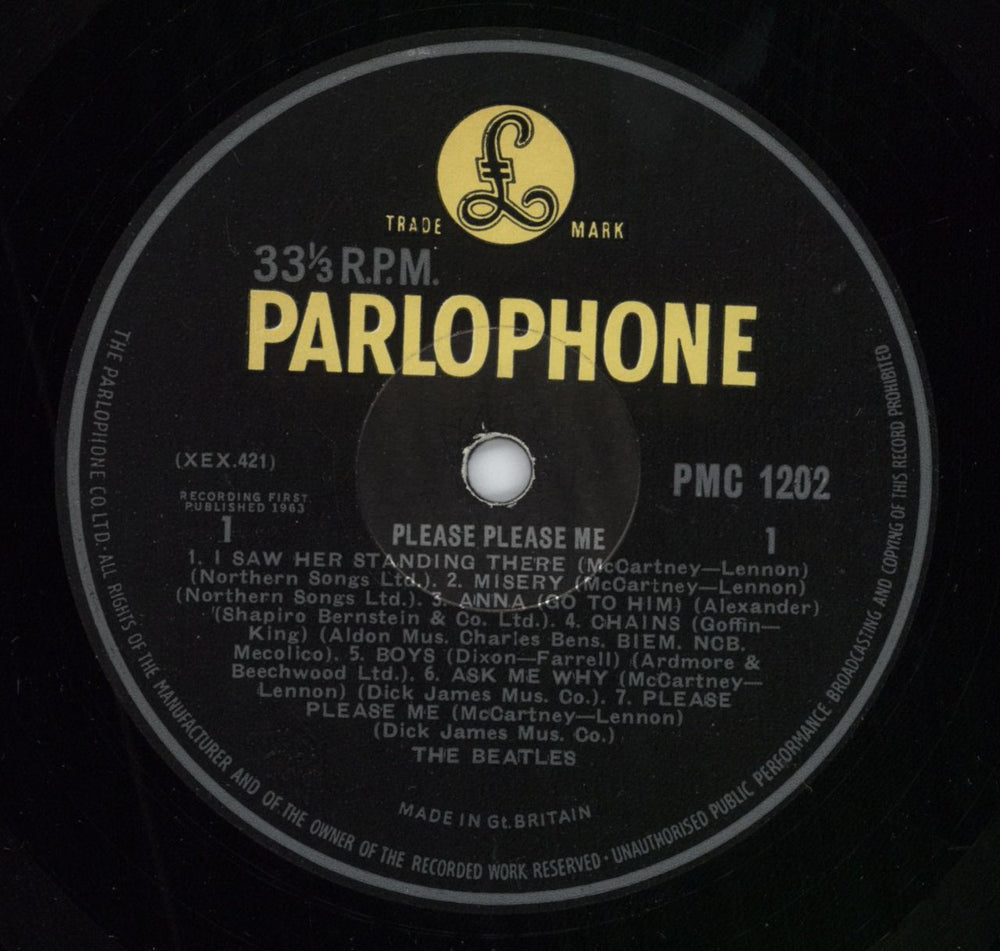 The Beatles Please Please Me - 5th EJD - VG+ UK vinyl LP album (LP record)