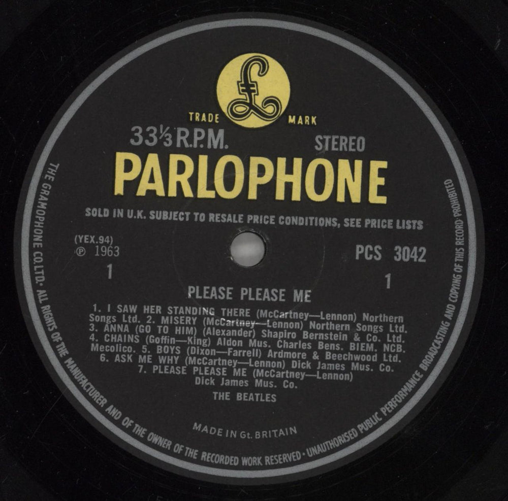 The Beatles Please Please Me - 7th UK vinyl LP album (LP record) BTLLPPL330146