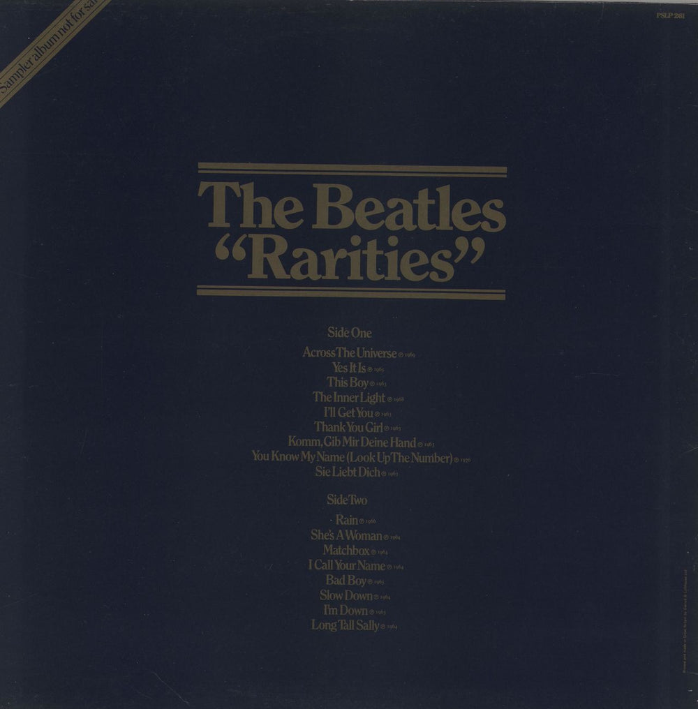 The Beatles Rarities - Blue sleeve - EX UK vinyl LP album (LP record)