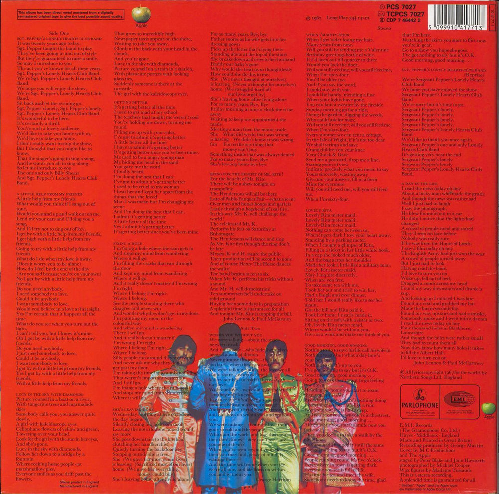 The Beatles Sgt. Pepper's Lonely Hearts Club Band: Remastered UK vinyl LP album (LP record) 5099910417713