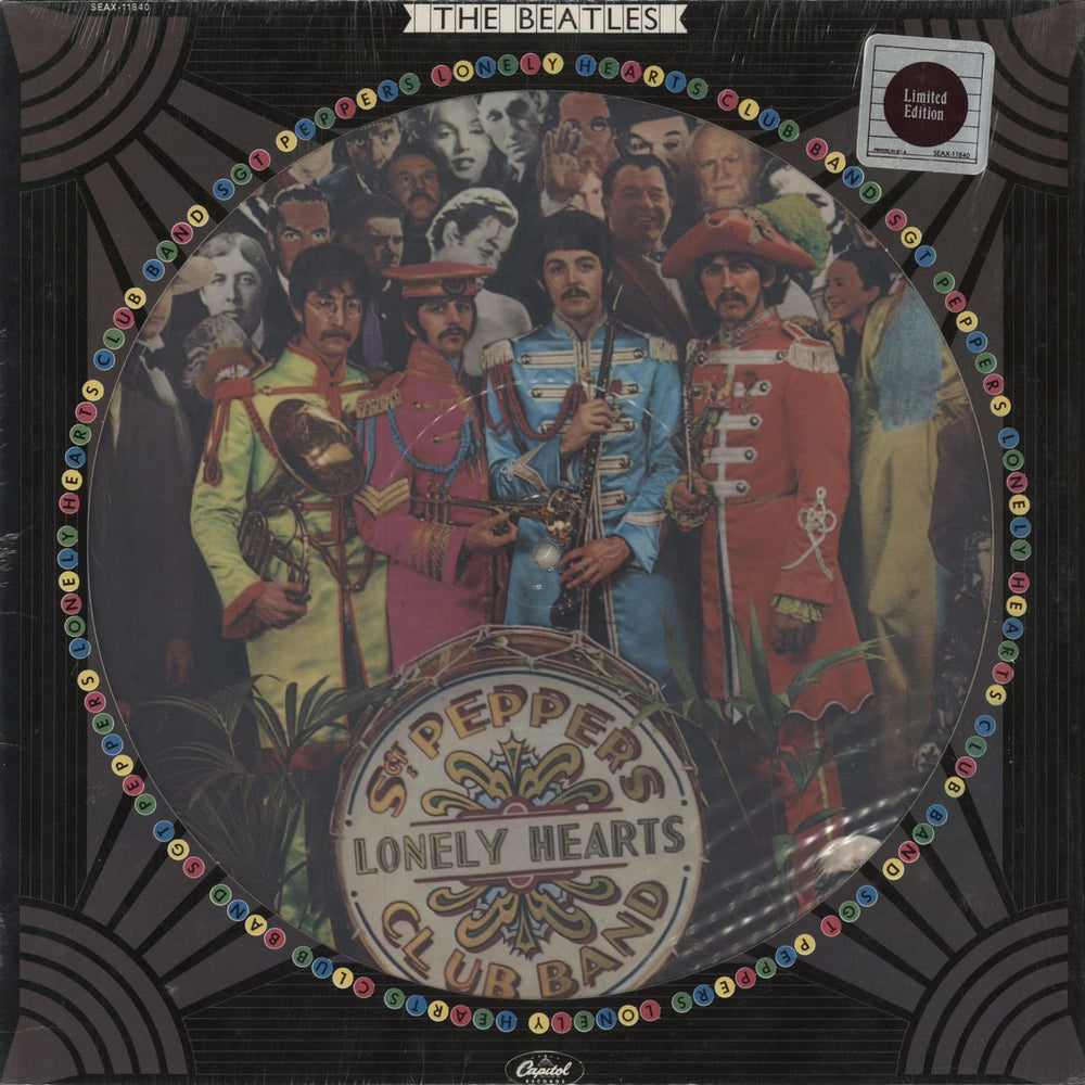 The Beatles Sgt Pepper's Lonely Hearts Club Band - Shrink US picture disc LP (vinyl picture disc album) SEAX-11840