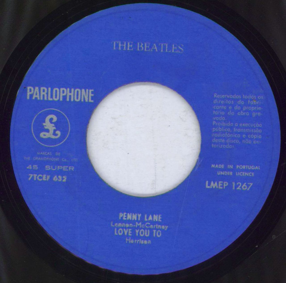 The Beatles Strawberry Fields Forever Portugese 7" vinyl single (7 inch record / 45)