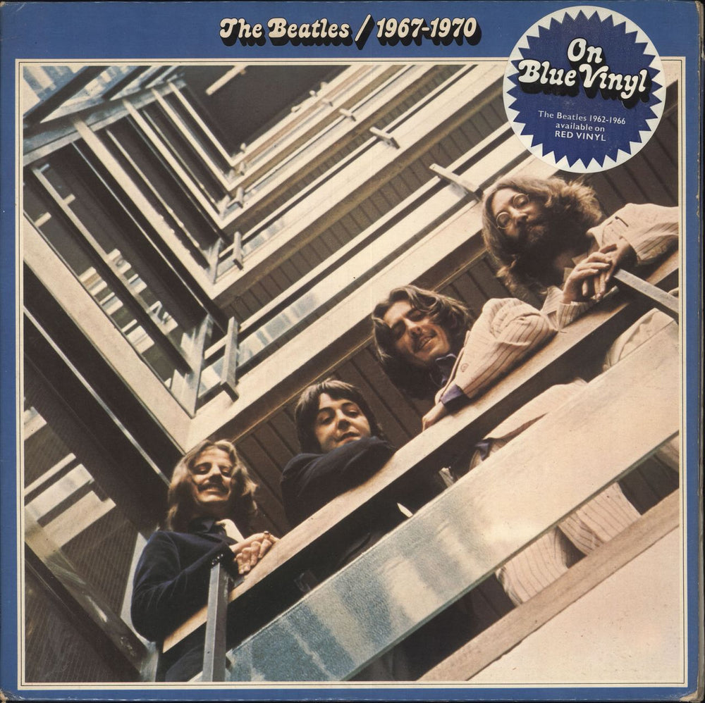 The Beatles The Beatles / 1967-1970 - Blue Vinyl - VG - stickered UK 2-LP vinyl record set (Double LP Album) PCSPB718