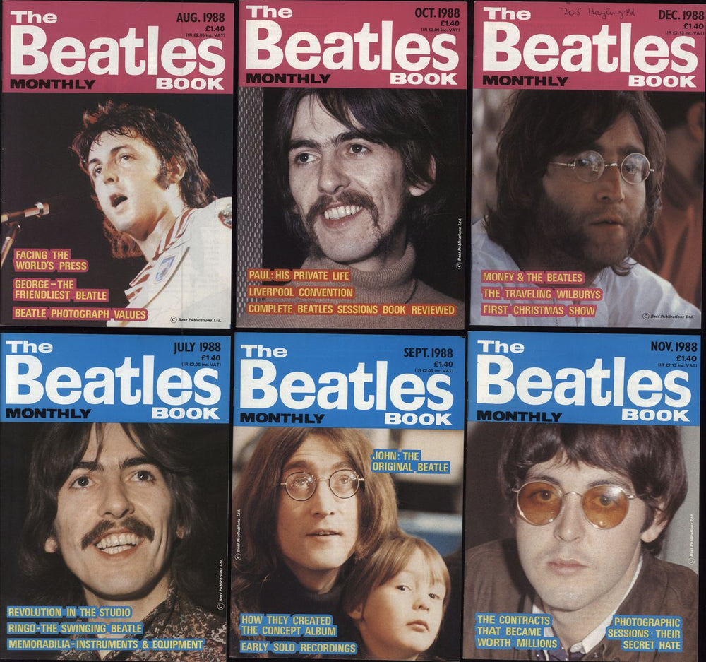 The Beatles The Beatles Book - 1988 - 12 Issues UK magazine BTLMATH787916