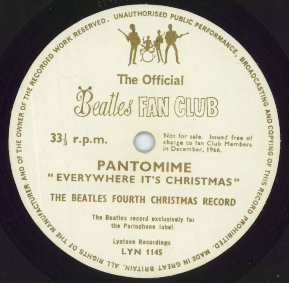 The Beatles The Beatles Fourth Christmas Record UK 7" vinyl single (7 inch record / 45) LYN1145