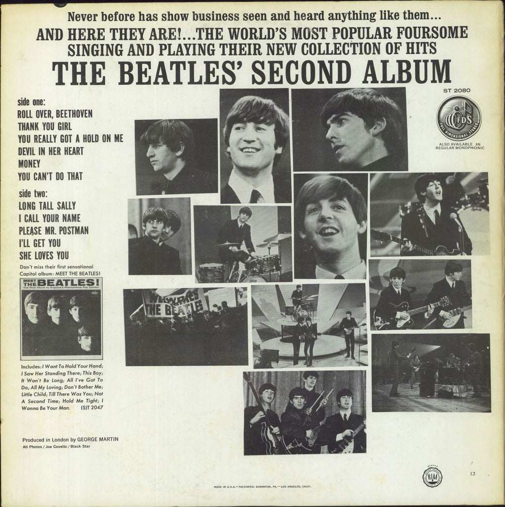 The Beatles The Beatles' Second Album - Apple label US vinyl LP album (LP record)