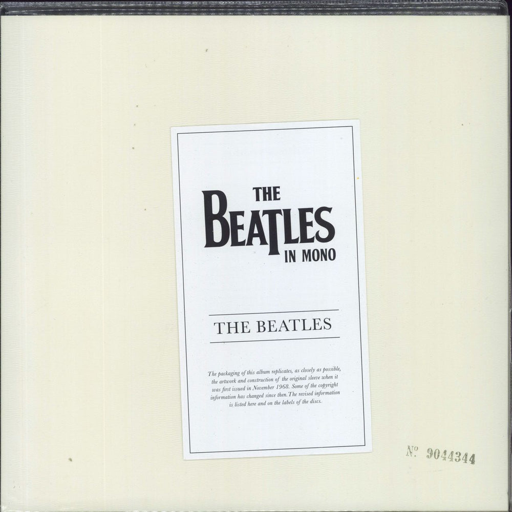 The Beatles The Beatles [The White Album] - MONO - 180 Gram UK vinyl LP album (LP record) 0602537734535