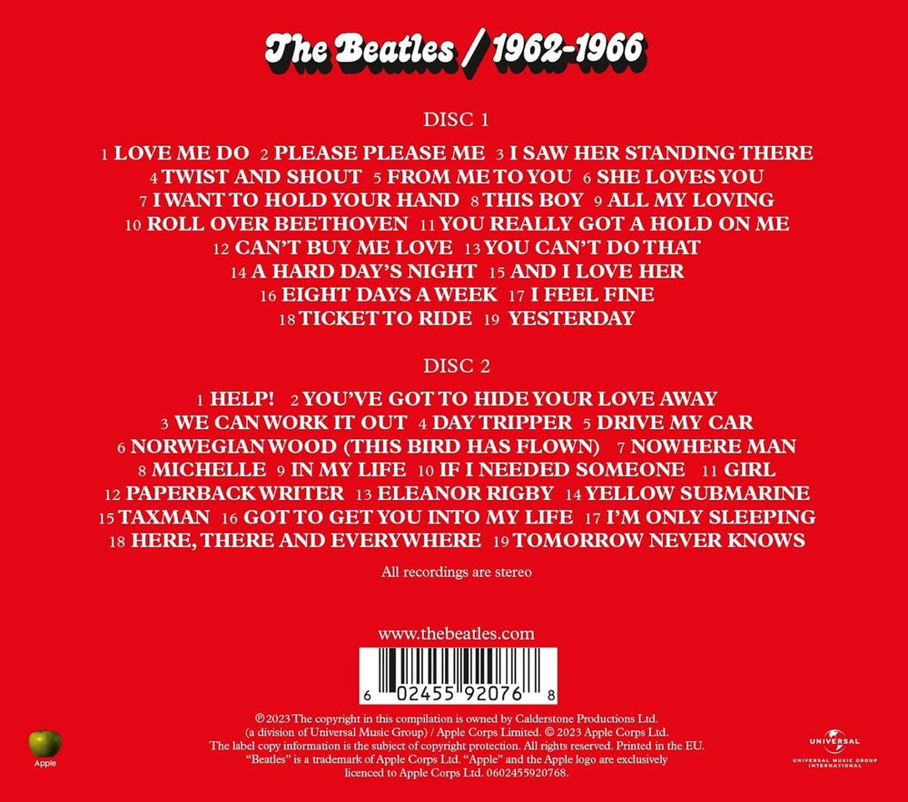 The Beatles The Red Album 1962-1966 (2023 Edition) - Sealed UK 2 CD album set (Double CD) 602455920768