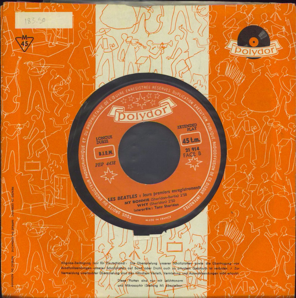 The Beatles When The Saints / My Bonnie - 2nd French 7" vinyl single (7 inch record / 45)