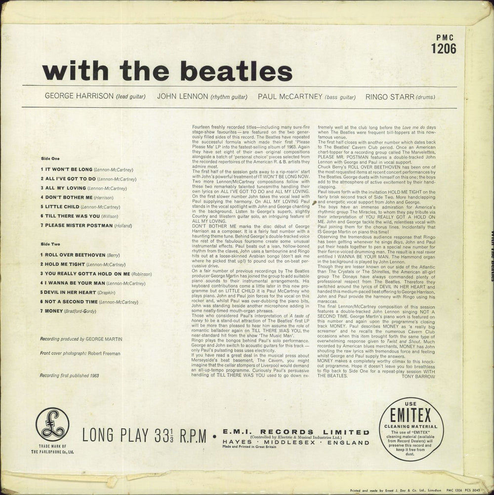 The Beatles With The Beatles - 2nd EJD - Gotta - VG UK vinyl LP album (LP record)