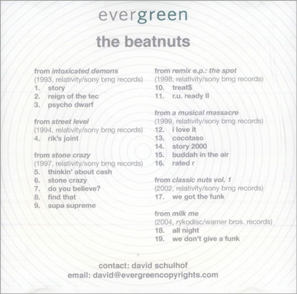 The Beatnuts The Beatnuts US Promo CD-R acetate CD-R ACETATE