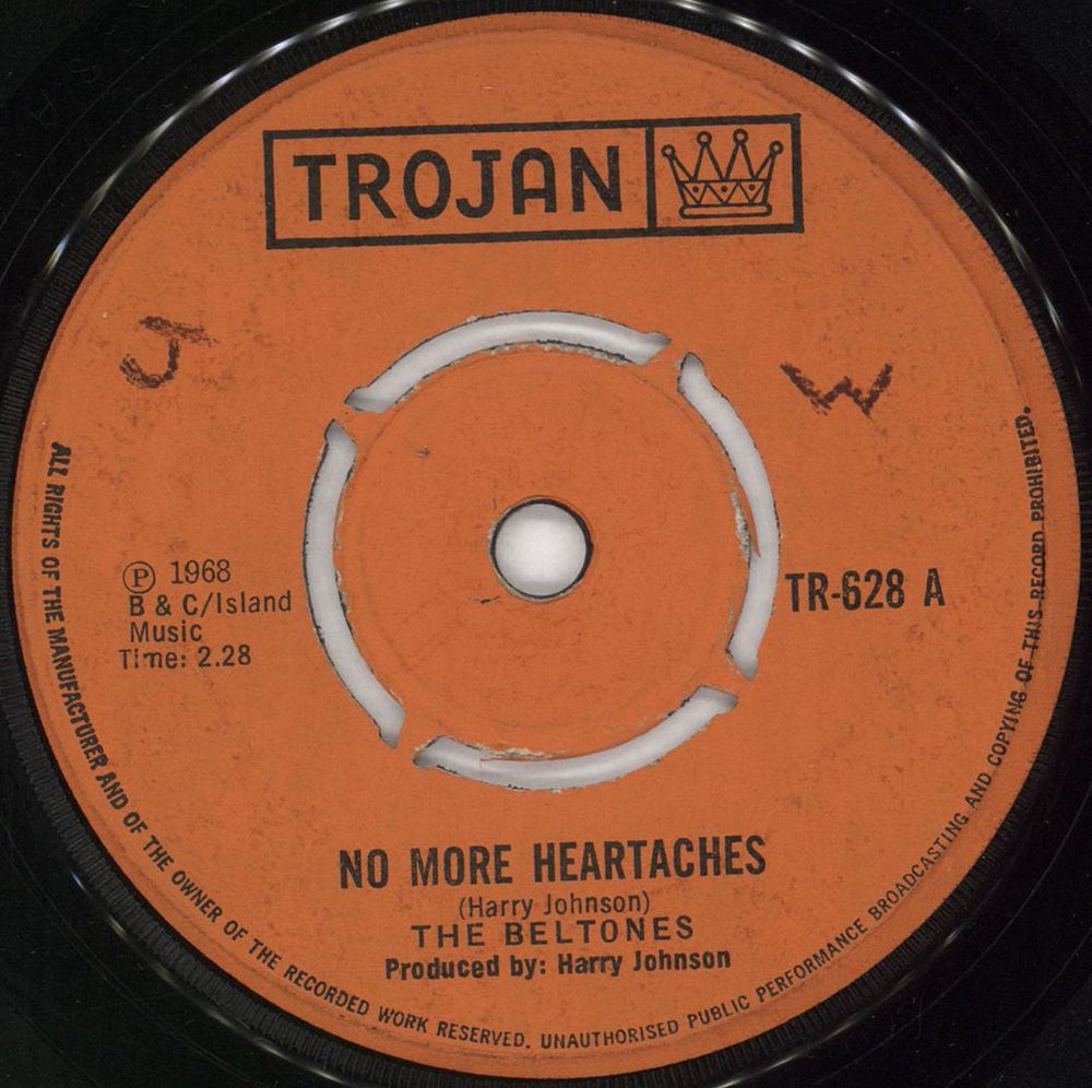 The Beltones No More Heartaches UK 7" vinyl single (7 inch record / 45) TR-628