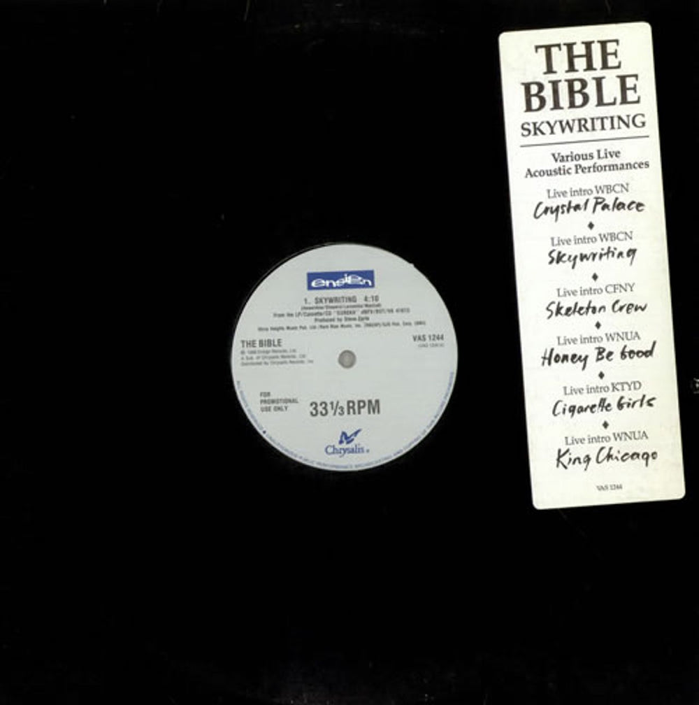 The Bible Skywriting US Promo 12" vinyl single (12 inch record / Maxi-single) VAS1244