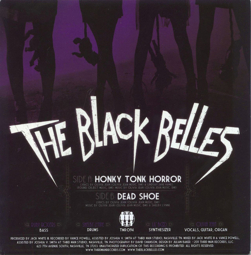 The Black Belles Honky Tonk Horror US 7" vinyl single (7 inch record / 45)