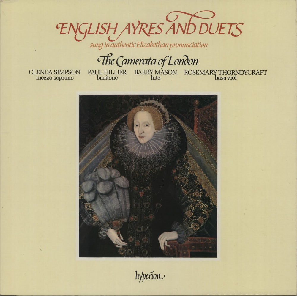 The Camerata Of London English Ayres And Duets UK vinyl LP album (LP record) A66003