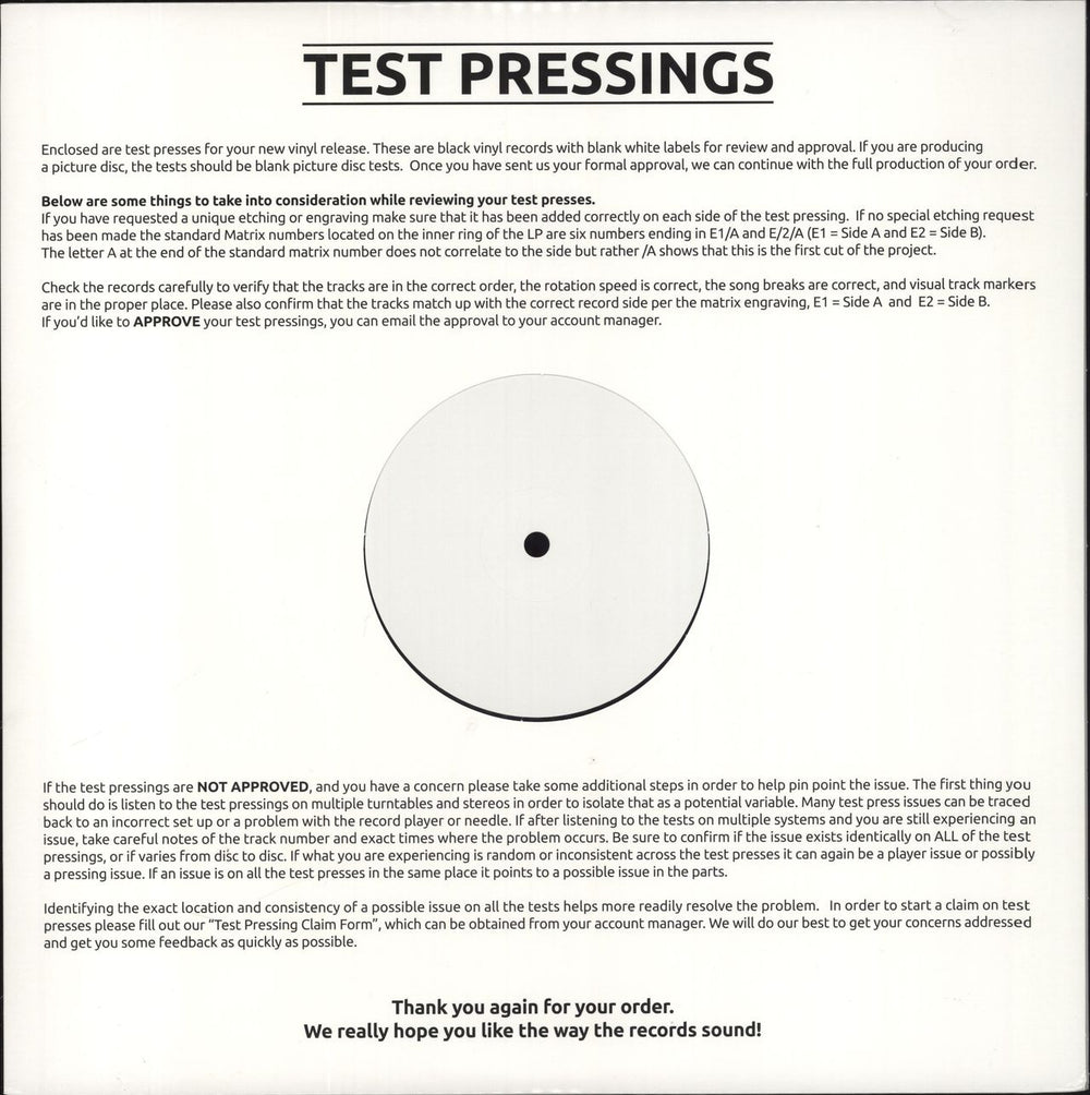 The Charlatans (UK) Up At The Lake - 180gm Test Pressing UK vinyl LP album (LP record)