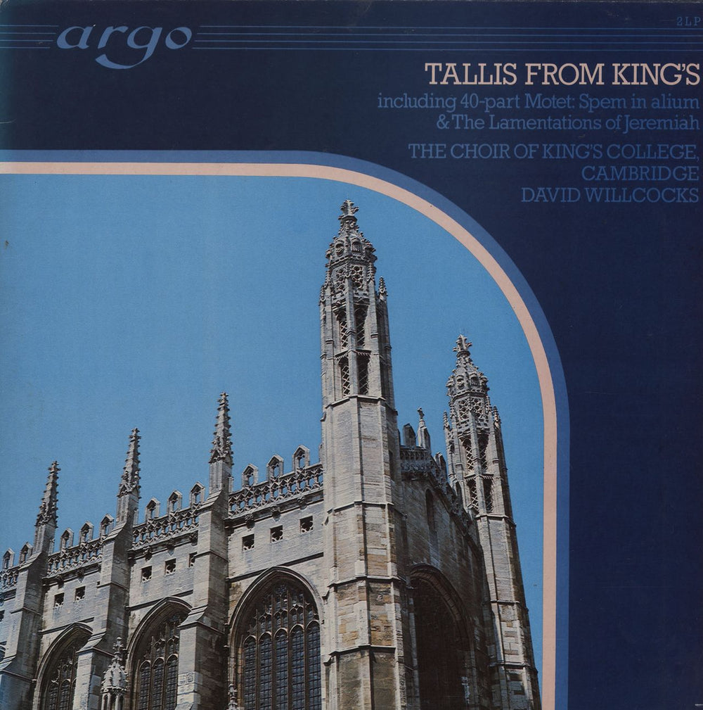 The Choir Of King's College, Cambridge Tallis From King's UK 2-LP vinyl record set (Double LP Album) ZK30-31