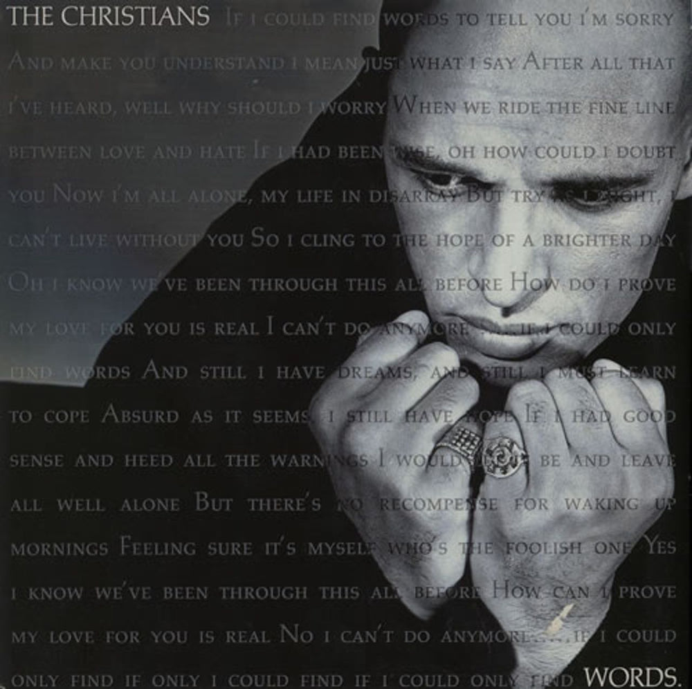 The Christians Words UK 7" vinyl single (7 inch record / 45) IS450