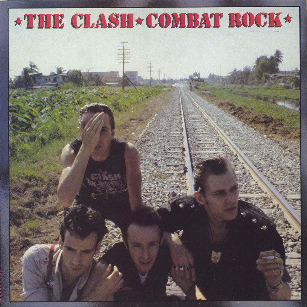 The Clash Combat Rock + Poster UK vinyl LP album (LP record) FMLN2