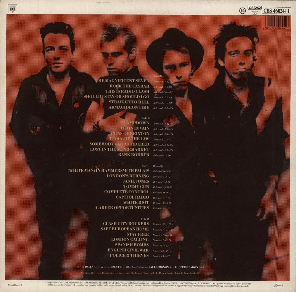The Clash The Story Of The Clash Volume 1 - Red Stickered Sleeve - VG Dutch 2-LP vinyl record set (Double LP Album) 5099746024413
