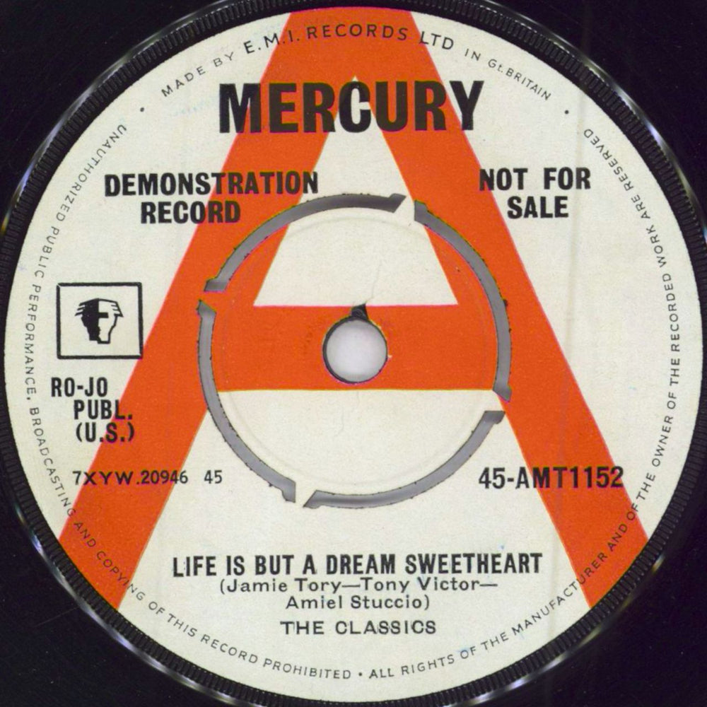 The Classics (Vox) Life Is But A Dream Sweetheart - Demo UK 7" vinyl single (7 inch record / 45) 45-AMT1152