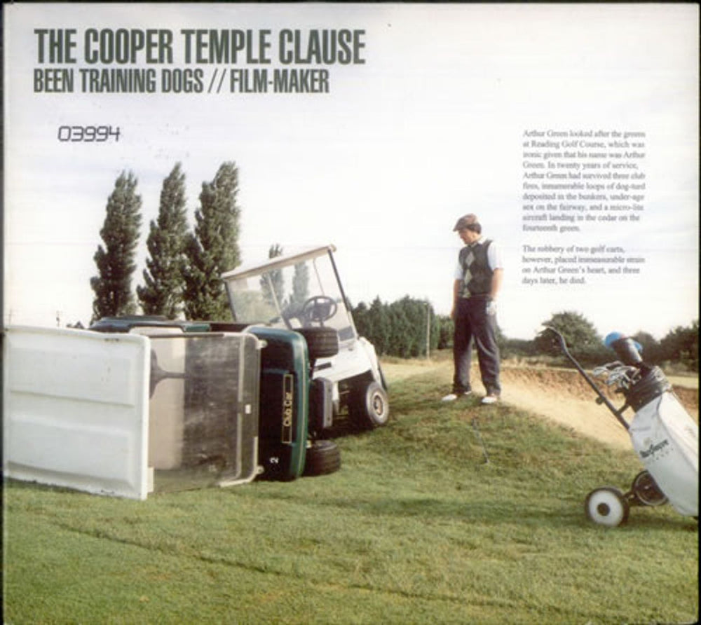 The Cooper Temple Clause Been Training Dogs/Film-Maker UK CD single (CD5 / 5") MORNING16