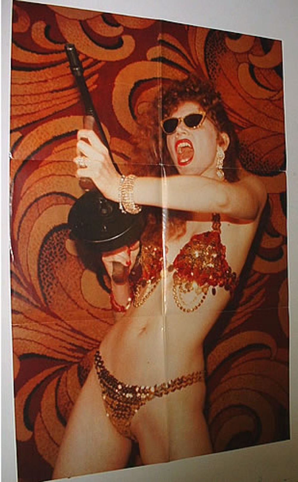 The Cramps Bikini Girls With Machine Guns - Poster sleeve UK 12" vinyl single (12 inch record / Maxi-single) CRA12BI155084