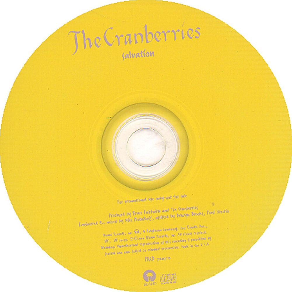 The Cranberries Salvation US Promo CD single (CD5 / 5") CRBC5SA65434