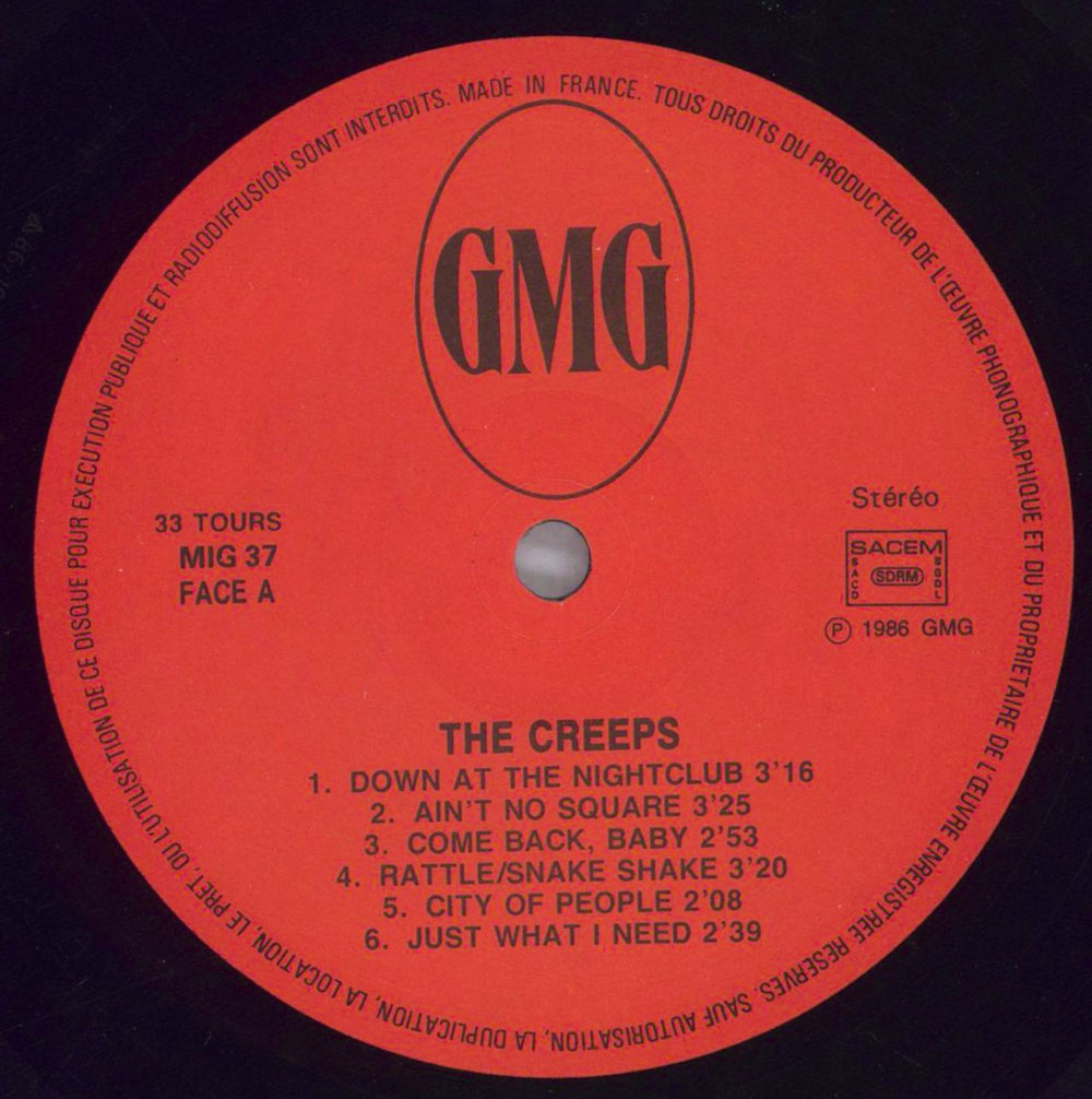 The Creeps Enjoy The Creeps French vinyl LP album (LP record) U4GLPEN823522