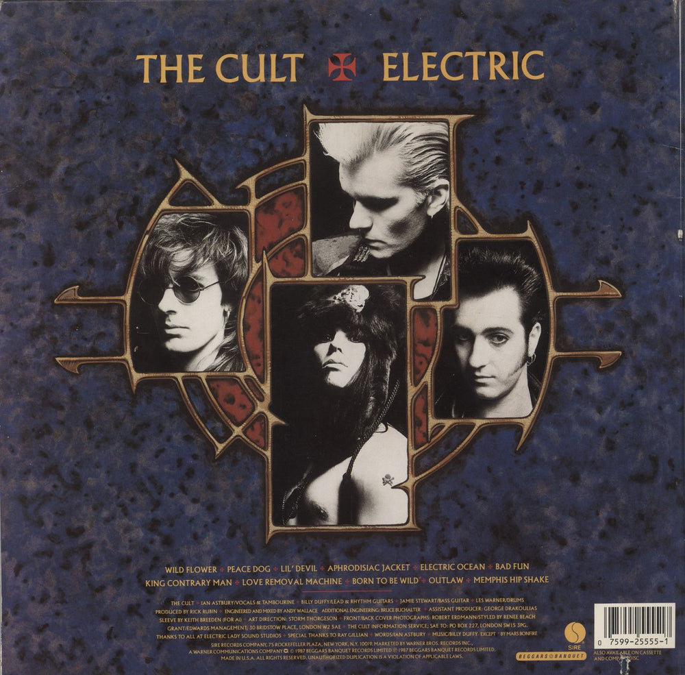 The Cult Electric - Deletion cut US vinyl LP album (LP record) 075992555517