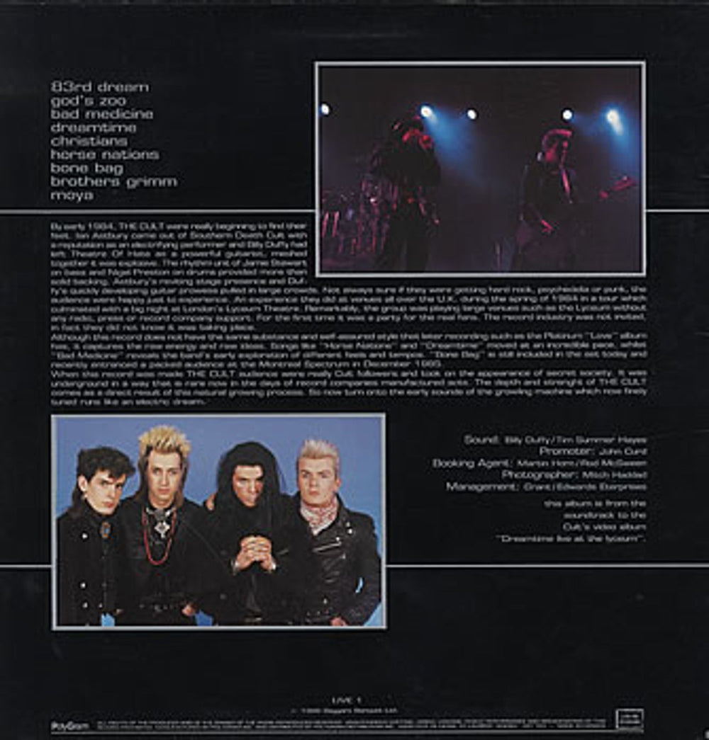 The Cult Live At The Lyceum-London-20th May 1984 Canadian vinyl LP album (LP record) CLTLPLI93810